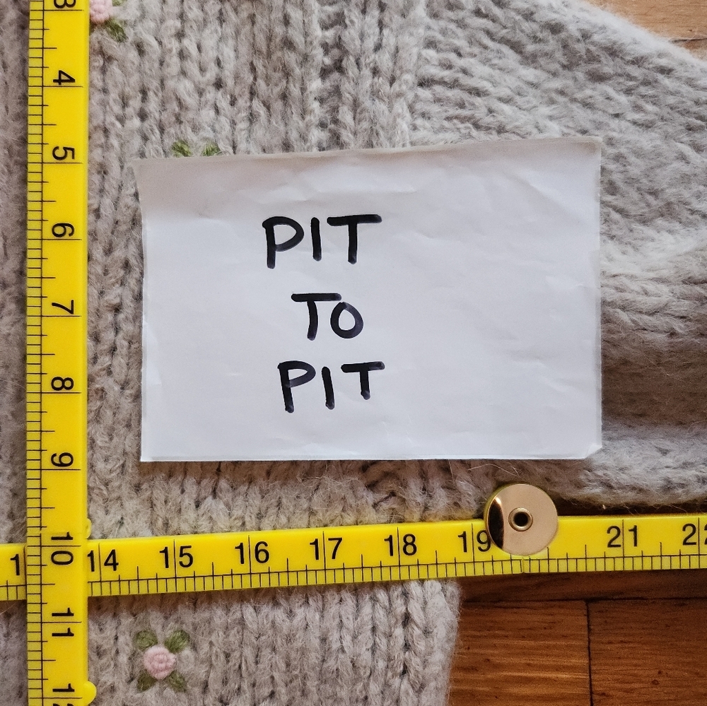 LOVESHACKFANCY Emilie Cardigan in Oat - Picture 6 of 10